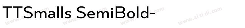 TTSmalls SemiBold字体转换